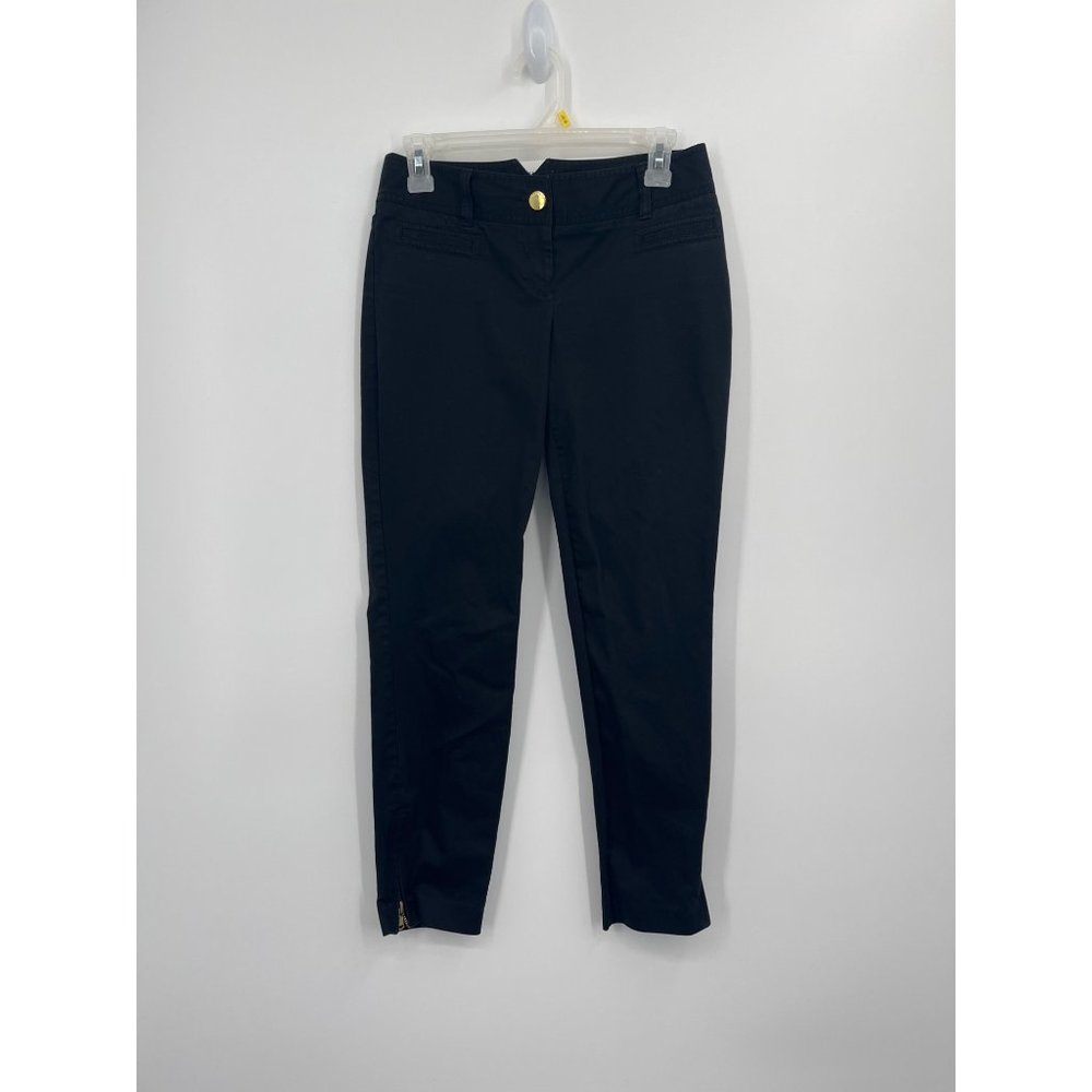 Express Design Studio Black Dress Pants Ankle Zipper Career Casual Size 0